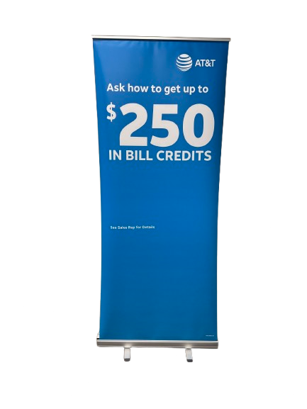 AT&T Banner + Banner Stand