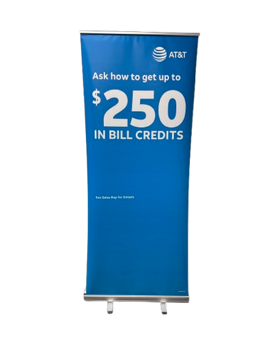 AT&T Banner + Banner Stand